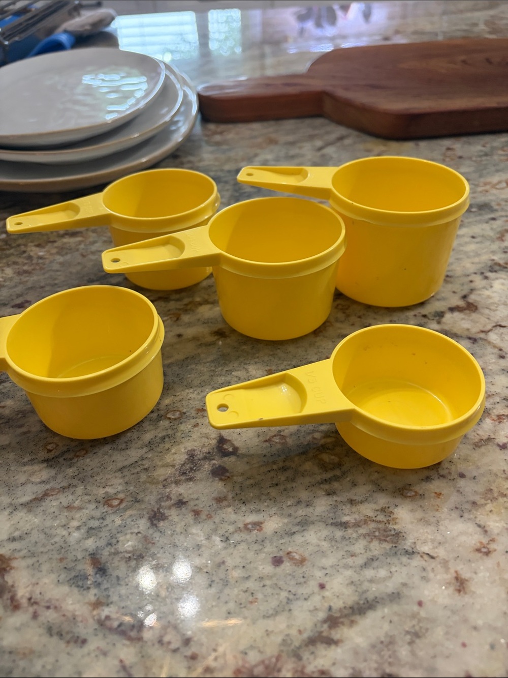Tupperware Yellow Stackable Measuring Cup Set - Picture 3 of 4